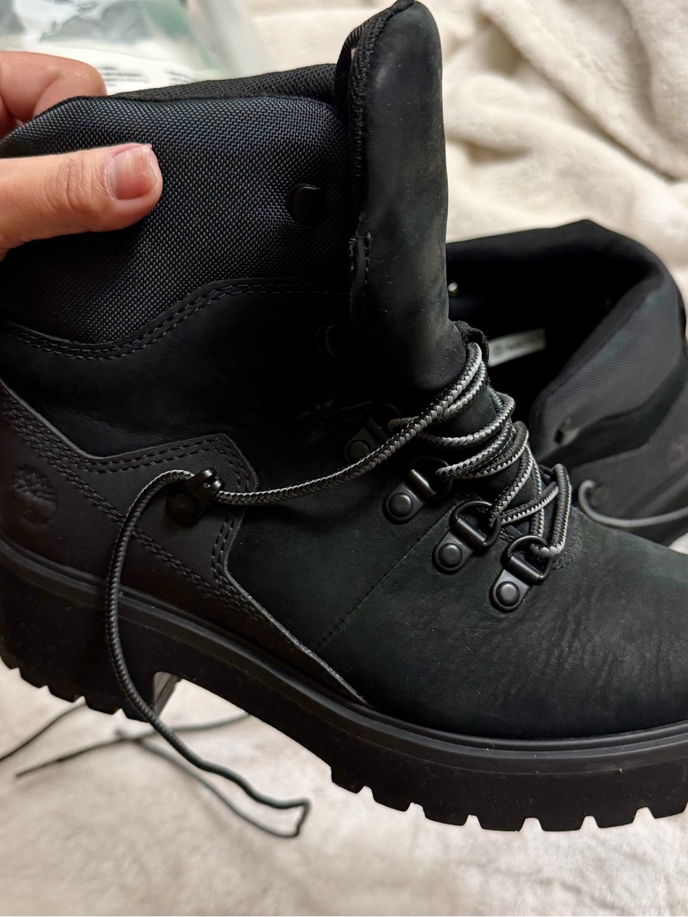 Timberland Black Rugged Lace-Up Hiking Boots